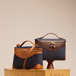 OLEADA Leather Handbag > Women Work Bag > Top Handle Bag > Shoulder Bag > Mini Bag Mini Anchor Bag NutsDenim