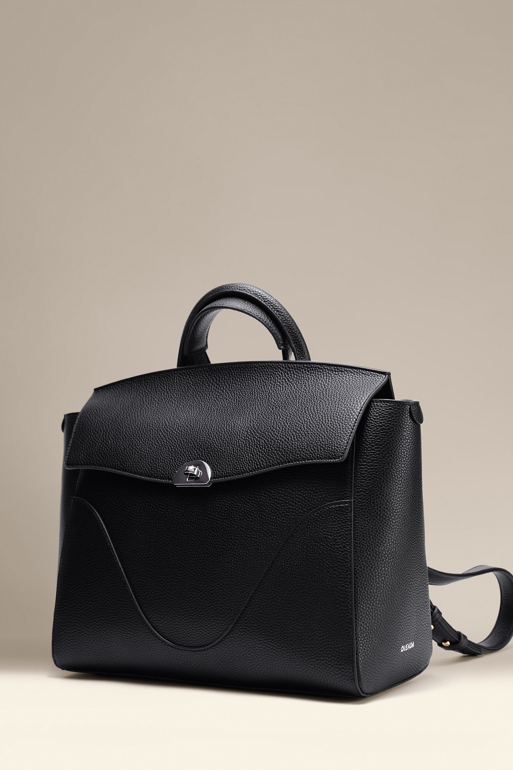 OLEADA Leather Women Work Bag > Convertible To Business Backpack Bag > 14 Inch Laptop Bag > Crossbody Shoulder Bag > Luxury Travel Backpack Color_Cavair Wavia Bag Plus Vegan (NEW)