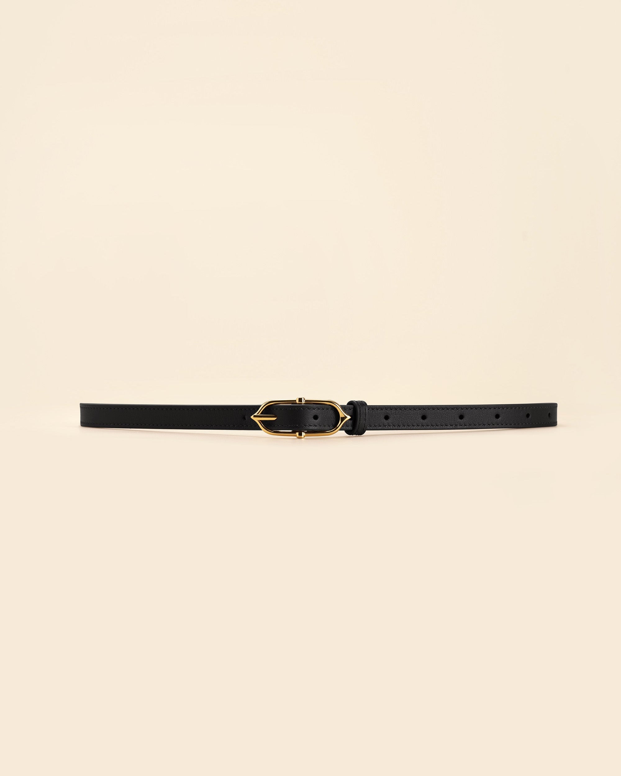 OLEADA NYC Apparel and Accessories > Women > Small Leather Goods > Leather Belt Color_Black Marea Belt