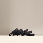OLEADA NYC Apparel and Accessories > Women > Small Leather Goods > Leather Belt Color_Black Sunrise Reversible Belt