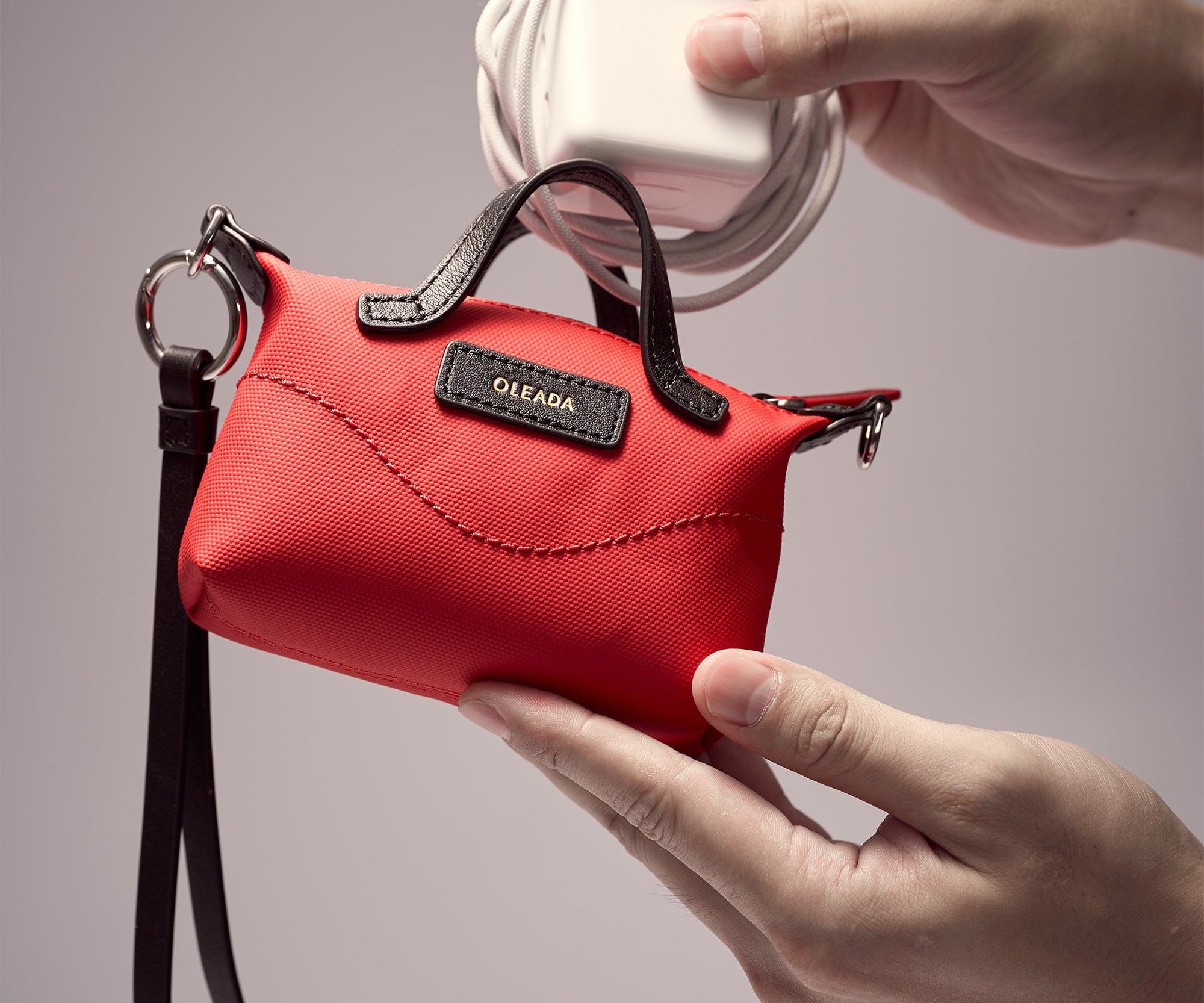 OLEADA NYC Apparel and Accessories > Women > Small Leather Goods > Leather Cardholder AnyWear AnyDuffle Charm