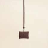 OLEADA NYC Apparel and Accessories > Women > Small Leather Goods > Leather Cardholder Color_Chocolate Brisa Card Holder