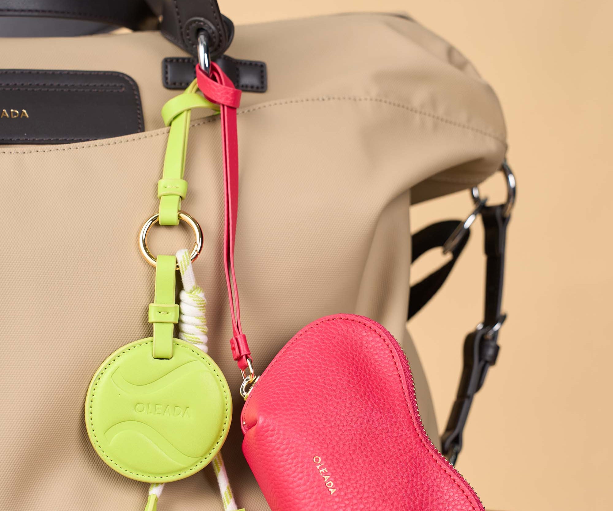 OLEADA NYC Apparel and Accessories > Women > Small Leather Goods > Leather Cardholder Color_Love Match Game Changer Charm