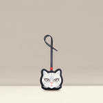 OLEADA NYC Apparel and Accessories > Women > Small Leather Goods > Leather Cardholder Color_Onyx Beach Charm