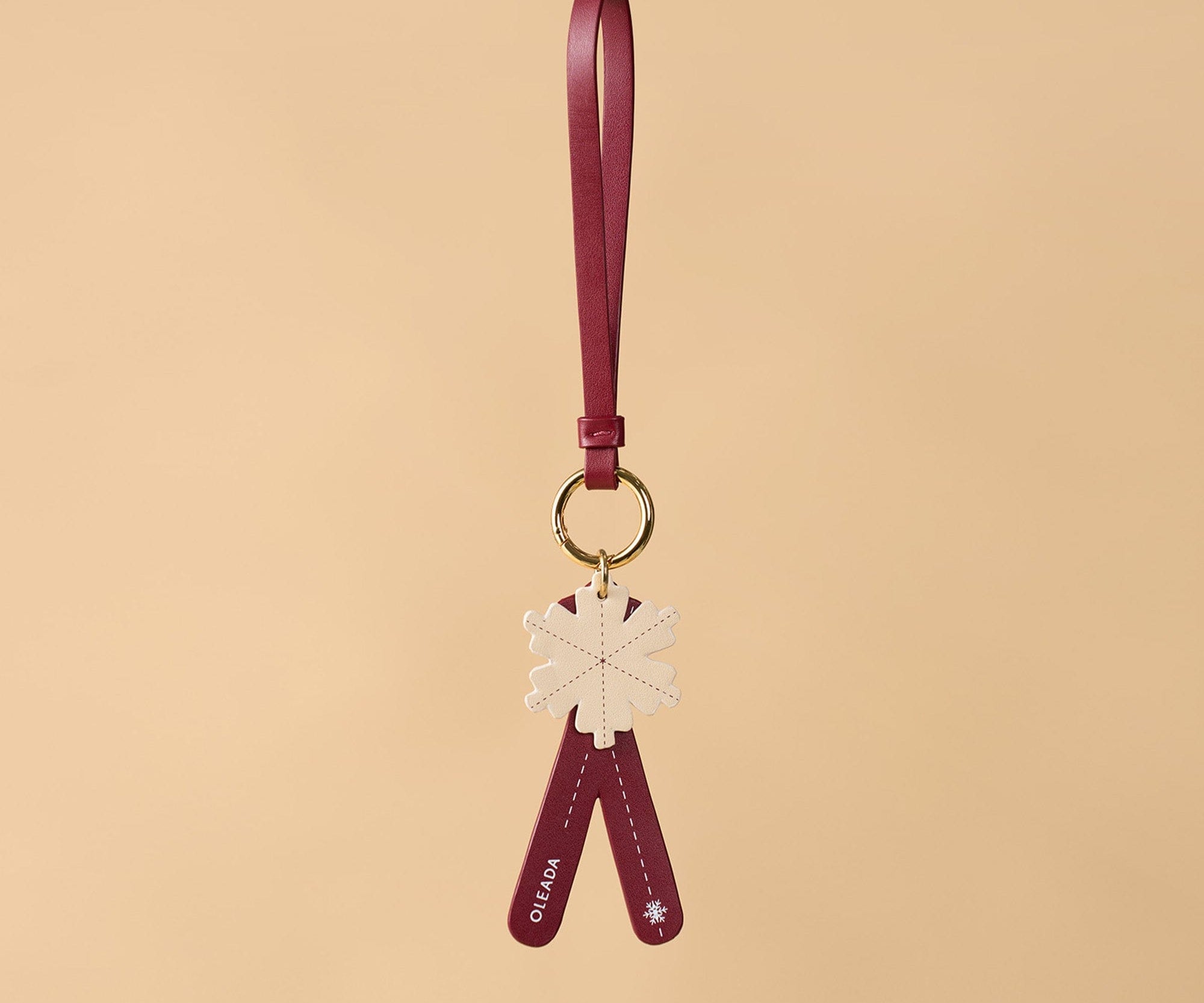 OLEADA NYC Apparel and Accessories > Women > Small Leather Goods > Leather Cardholder Color_Snowflake Festival Charm