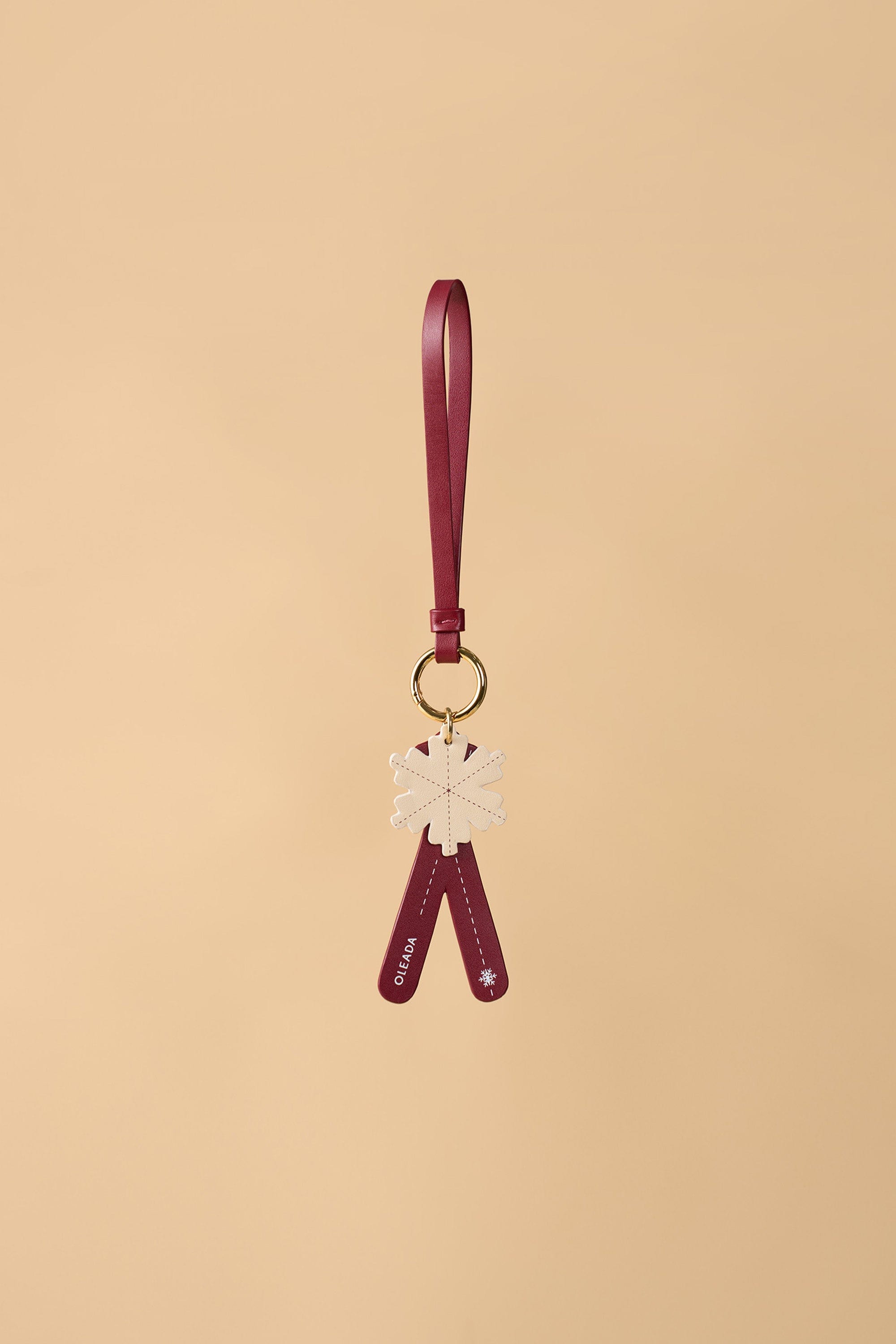 OLEADA NYC Apparel and Accessories > Women > Small Leather Goods > Leather Cardholder Color_Snowflake Festival Charm