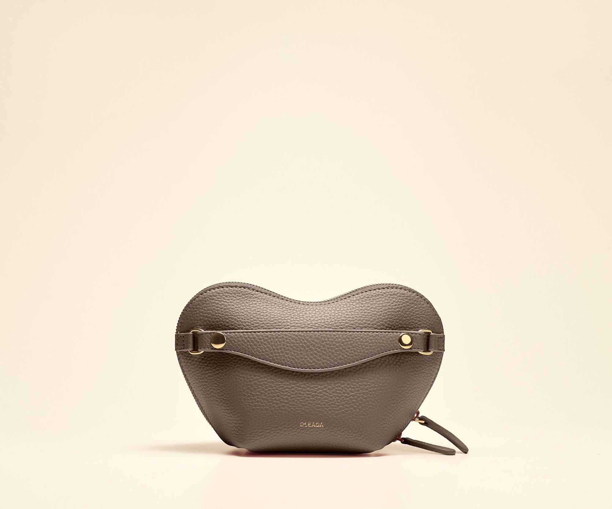 OLEADA NYC Apparel and Accessories > Women > Small Leather Goods > Leather Case Color_Ash Large Le Coeur