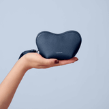 OLEADA NYC Apparel and Accessories > Women > Small Leather Goods > Leather Case Color_Indigo Mini Le Coeur Pouch