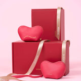 OLEADA NYC Apparel and Accessories > Women > Small Leather Goods > Leather Case Color_Poppy Mini Le Coeur Pouch