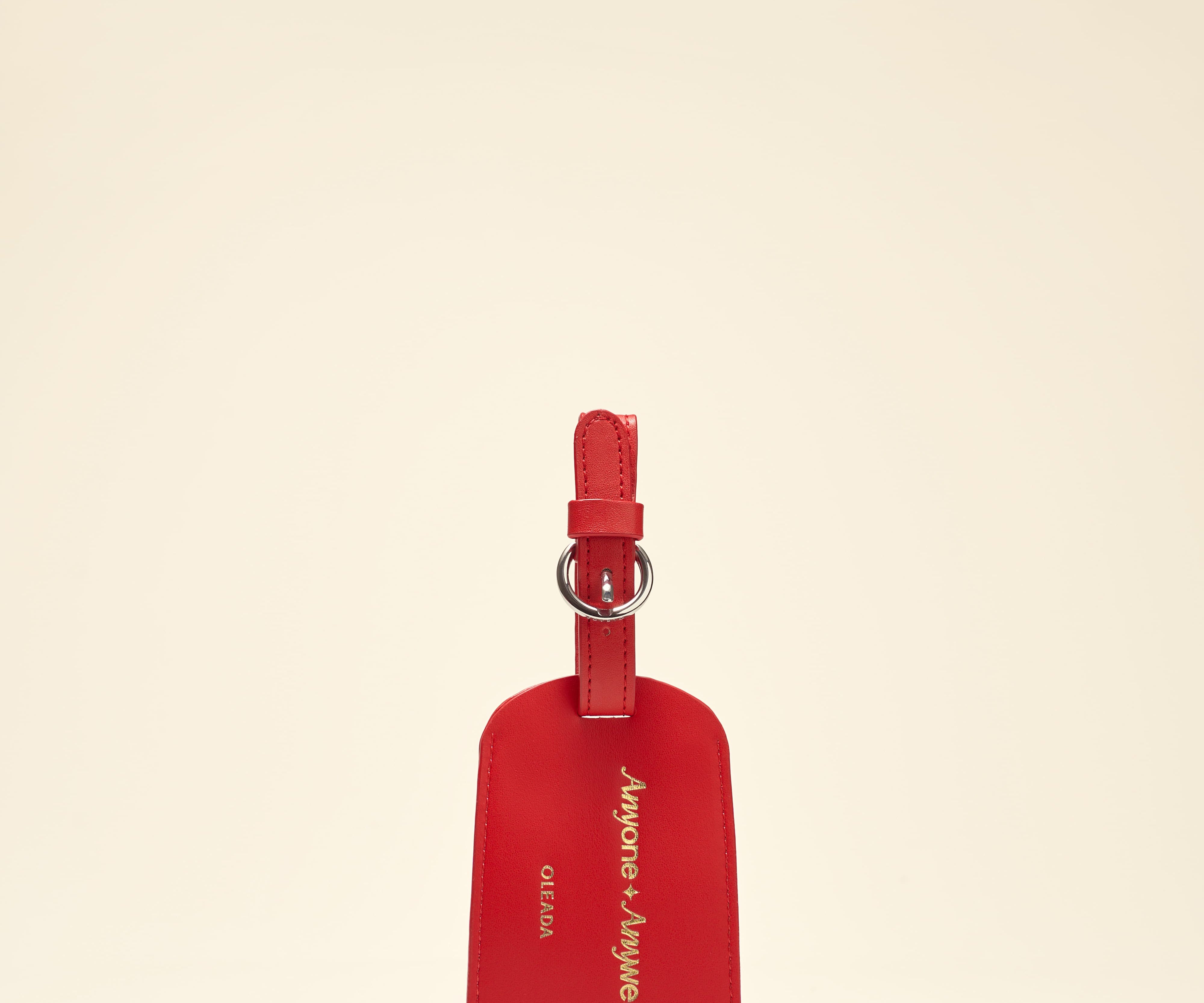 OLEADA NYC Apparel and Accessories > Women > Small Leather Goods > Leather Case Color_Rouge AnyWear AnyTag
