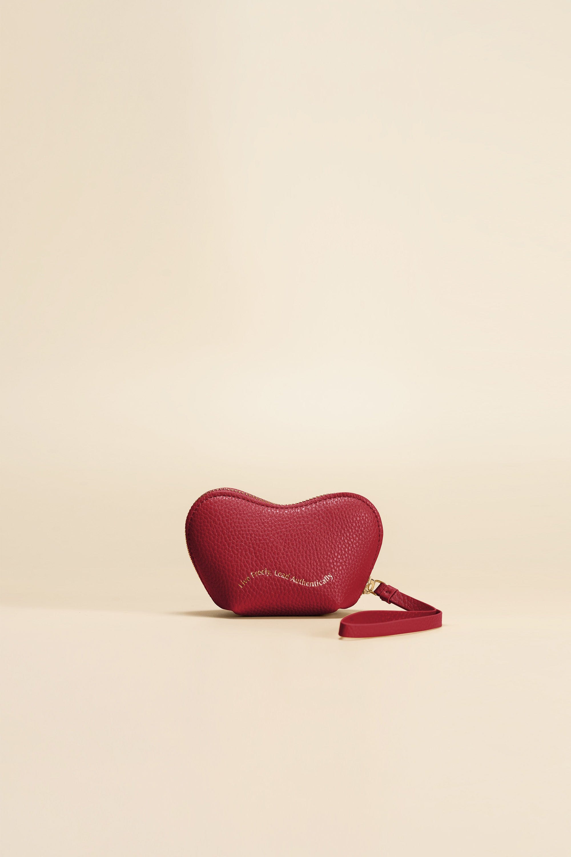 OLEADA NYC Apparel and Accessories > Women > Small Leather Goods > Leather Case Mini Le Coeur Pouch