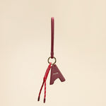 OLEADA NYC Apparel and Accessories > Women > Small Leather Goods > Leather Charm Color_Scarlet Letter A Scarlet
