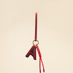 OLEADA NYC Apparel and Accessories > Women > Small Leather Goods > Leather Charm Color_Scarlet Letter A Scarlet