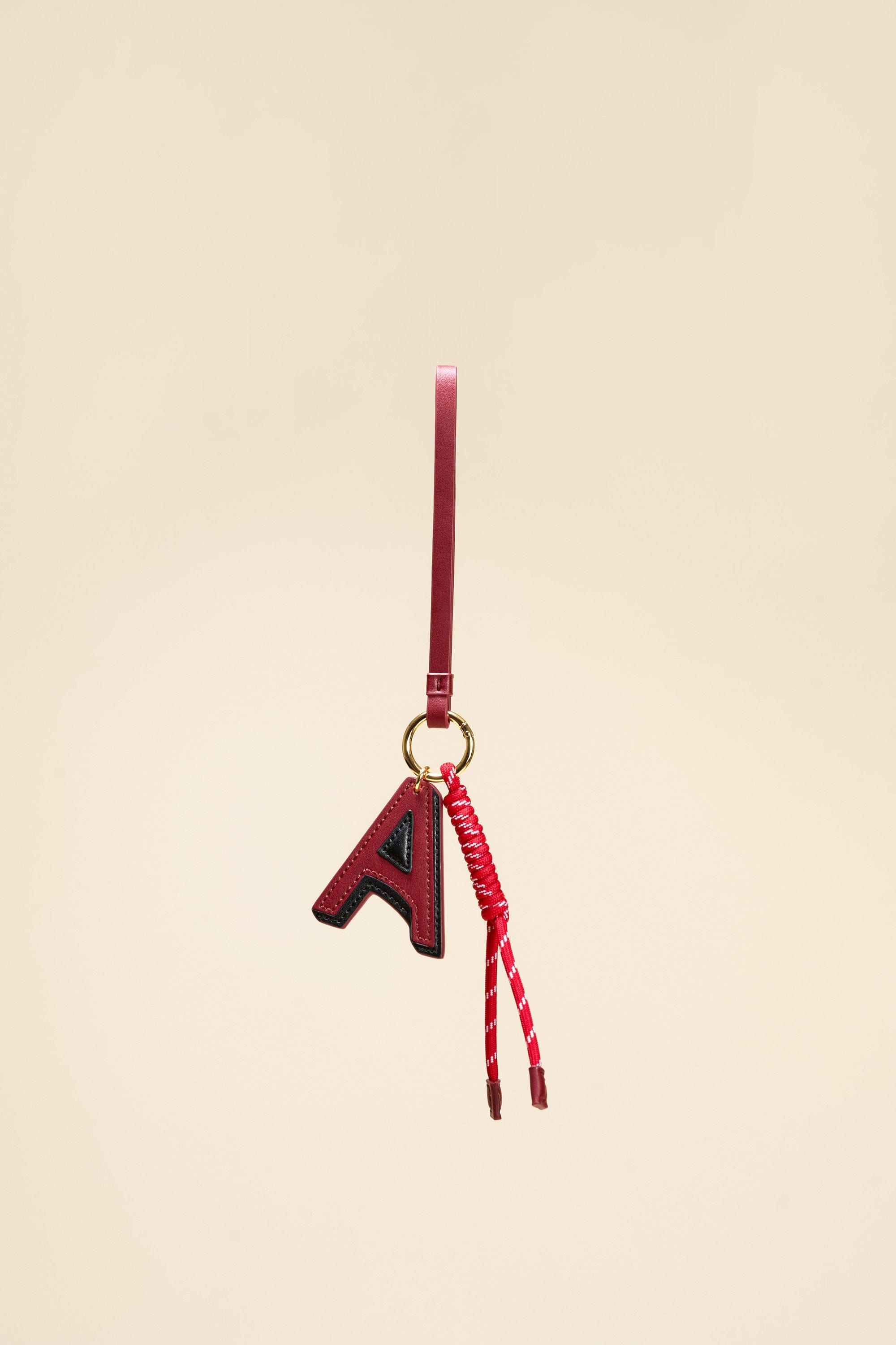 OLEADA NYC Apparel and Accessories > Women > Small Leather Goods > Leather Charm Color_Scarlet Letter A Scarlet