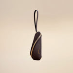 OLEADA NYC Apparel and Accessories > Women > Small Leather Goods > Leather Glasses Case Color_Cocoa Wavy Case