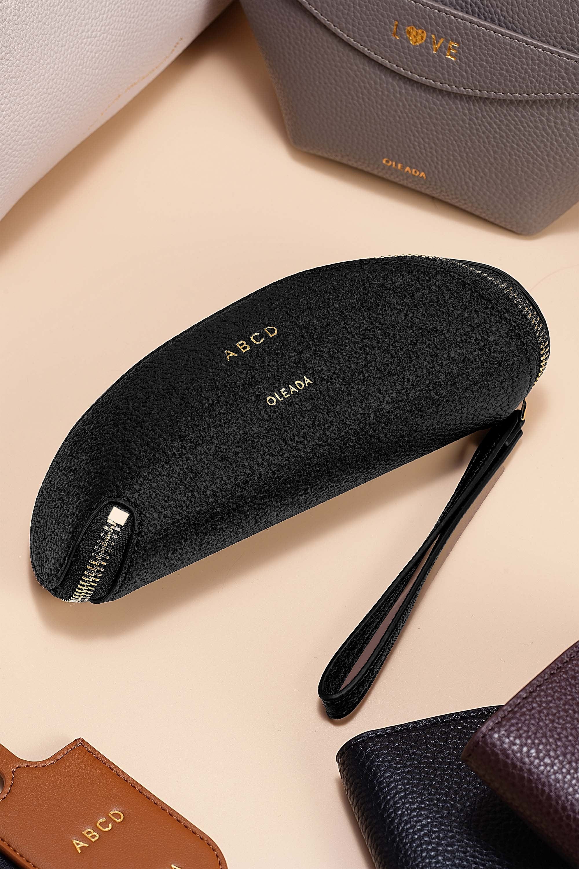 OLEADA NYC Apparel and Accessories > Women > Small Leather Goods > Leather Glasses Case Wavy Case