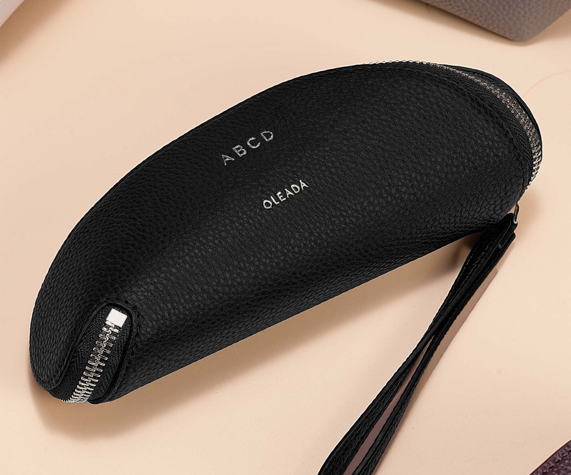 OLEADA NYC Apparel and Accessories > Women > Small Leather Goods > Leather Glasses Case Wavy Case