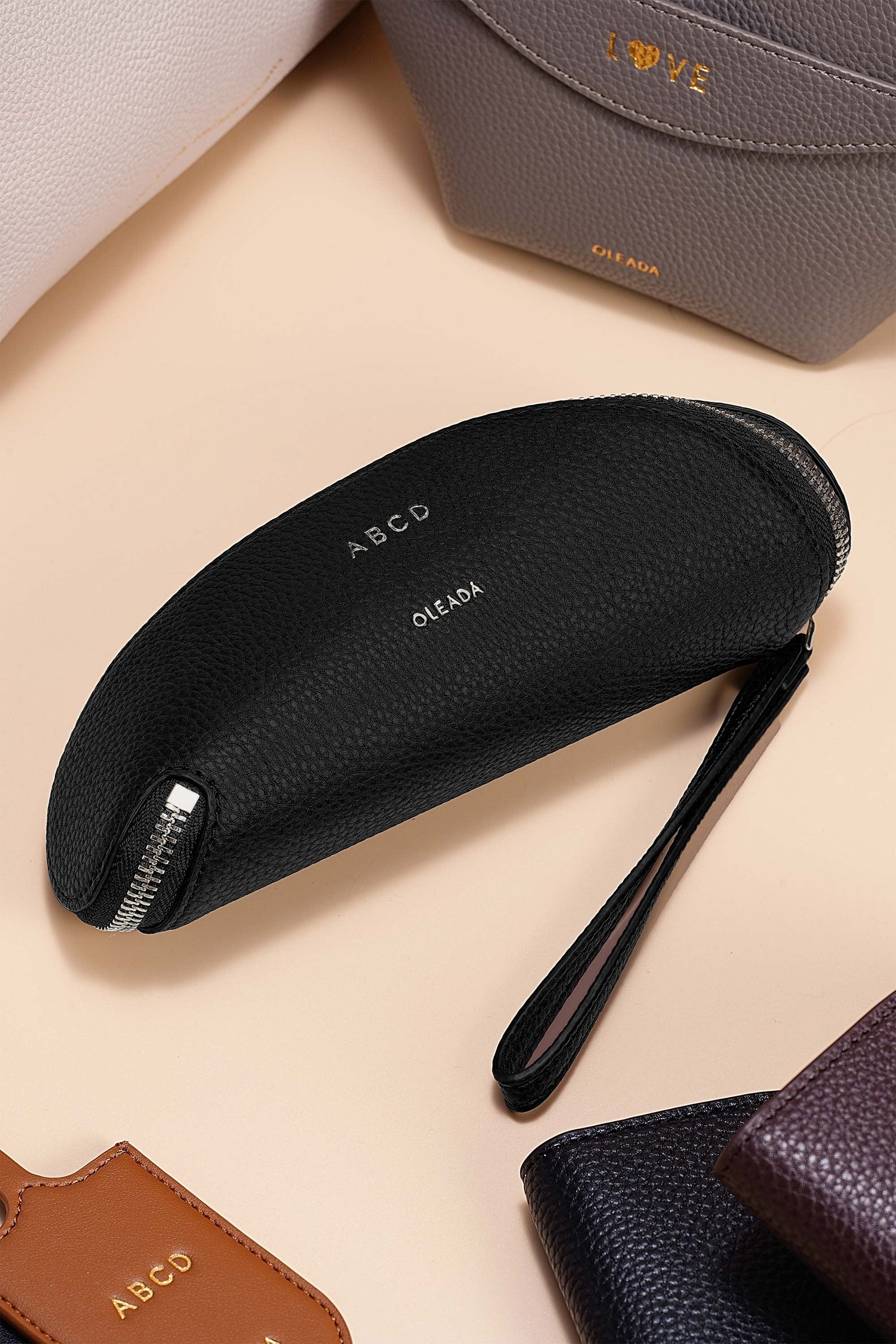 OLEADA NYC Apparel and Accessories > Women > Small Leather Goods > Leather Glasses Case Wavy Case