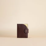 OLEADA NYC Apparel and Accessories > Women > Small Leather Goods > Leather Passport Holder Color_Cocoa Jet-set Passport Holder