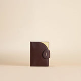 OLEADA NYC Apparel and Accessories > Women > Small Leather Goods > Leather Passport Holder Color_Cocoa Jet-set Passport Holder