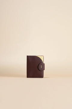 OLEADA NYC Apparel and Accessories > Women > Small Leather Goods > Leather Passport Holder Color_Cocoa Jet-set Passport Holder