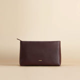 OLEADA NYC Apparel and Accessories > Women > Small Leather Goods > Leather Passport Holder Color_Cocoa Jetsetter Toiletry Bag