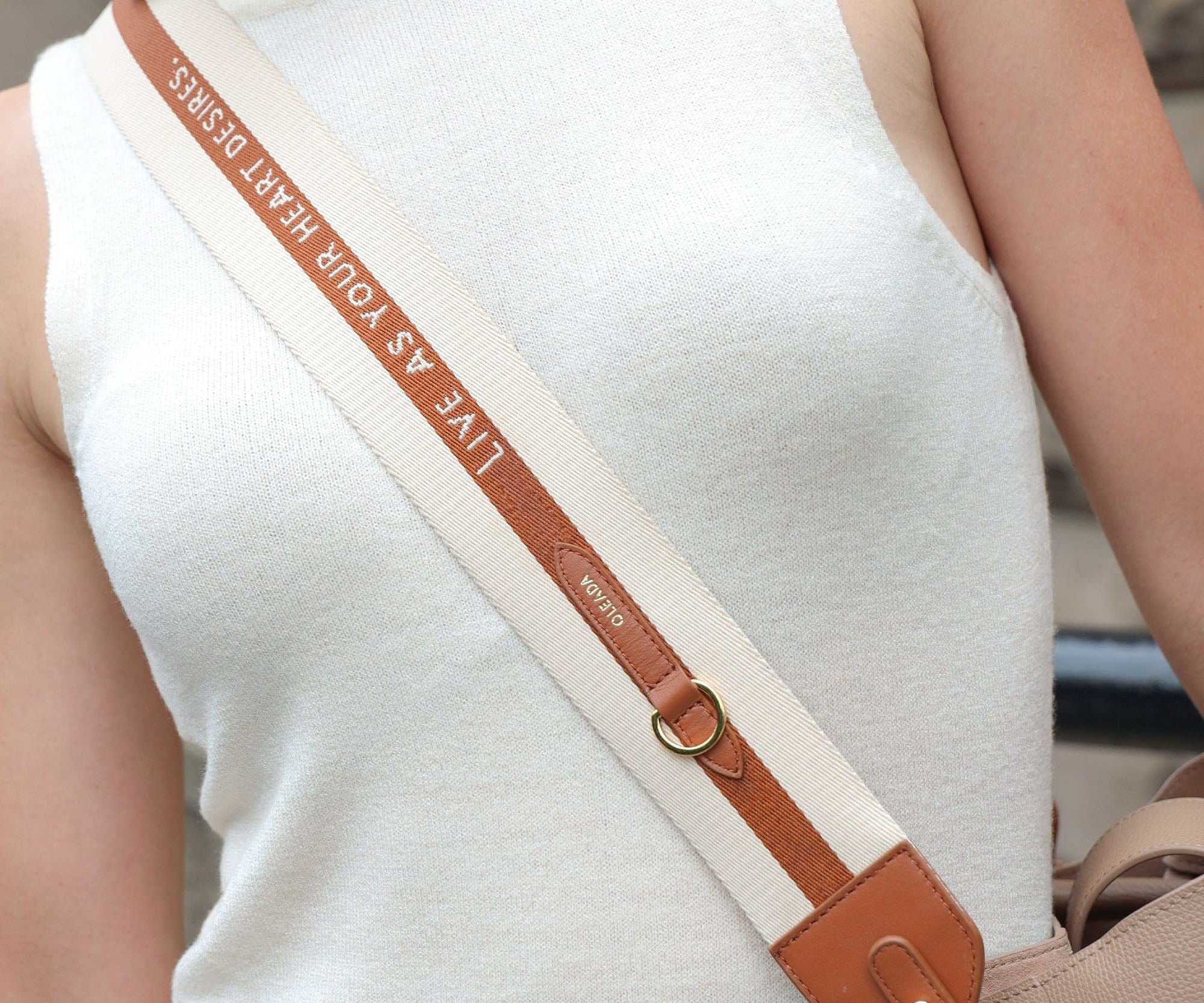 OLEADA NYC Apparel and Accessories > Women > Small Leather Goods > Leather Strap Canal Bag Strap