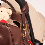 OLEADA NYC Apparel and Accessories > Women > Small Leather Goods >Leather Strap Color_Chocolate Stroll Link Strap (Set of 2)