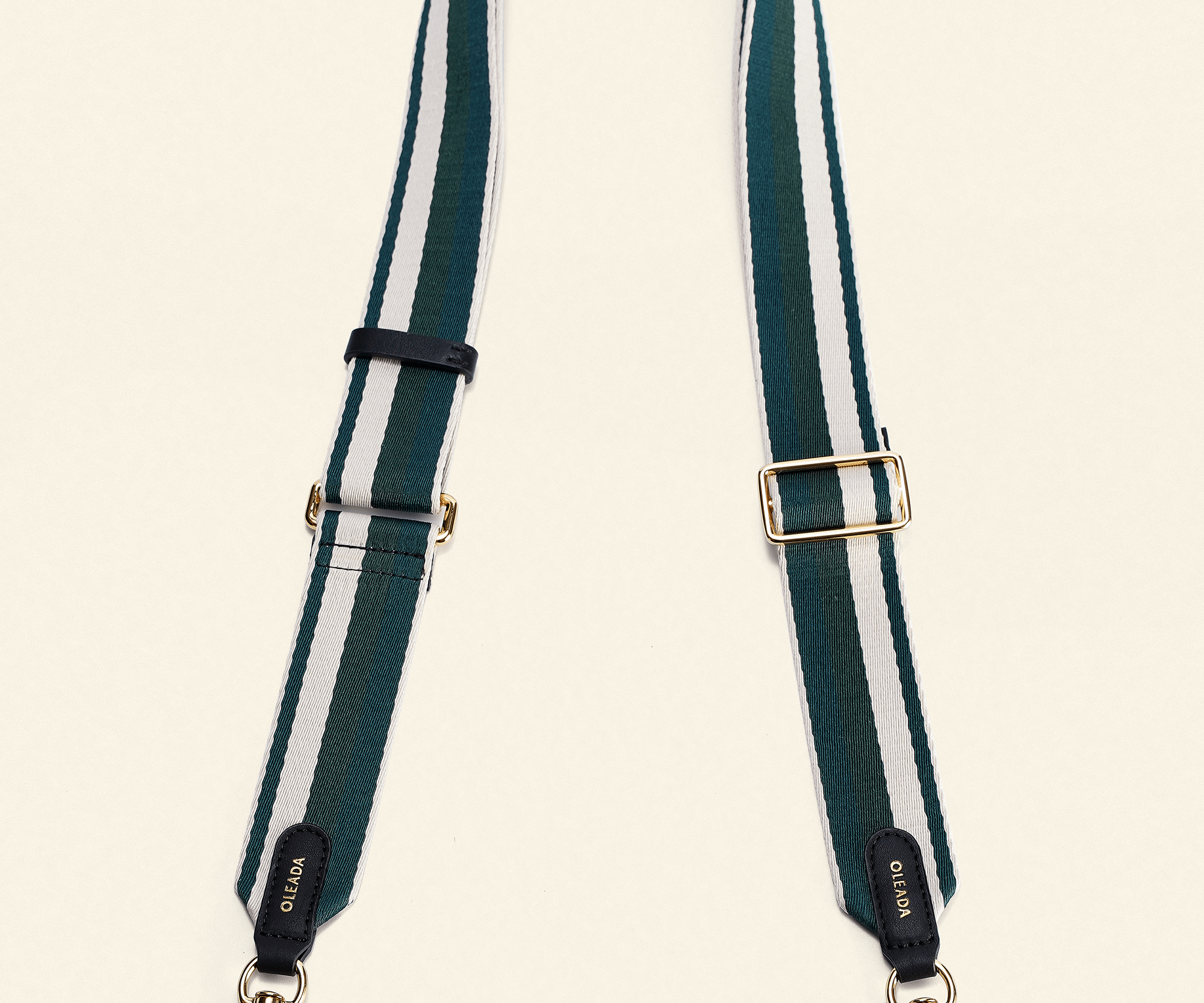 OLEADA NYC Apparel and Accessories > Women > Small Leather Goods > Leather Strap Color_Forest Canal Bag Strap