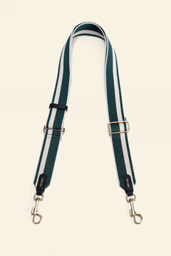 OLEADA NYC Apparel and Accessories > Women > Small Leather Goods > Leather Strap Color_Forest Canal Bag Strap