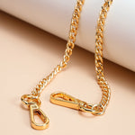 OLEADA NYC Apparel and Accessories > Women > Small Leather Goods > Leather Strap Color_Gold Chain Bag Strap