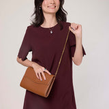 OLEADA NYC Apparel and Accessories > Women > Small Leather Goods > Leather Strap Color_Gold Chain Bag Strap