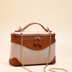 OLEADA NYC Apparel and Accessories > Women > Small Leather Goods > Leather Strap Color_Gold Chain Bag Strap
