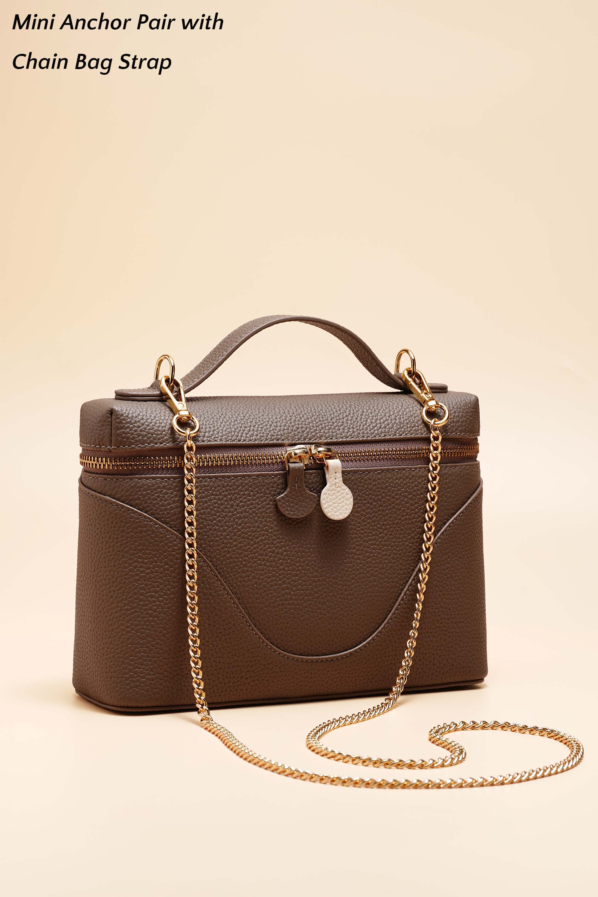 OLEADA NYC Apparel and Accessories > Women > Small Leather Goods > Leather Strap Color_Gold Chain Bag Strap