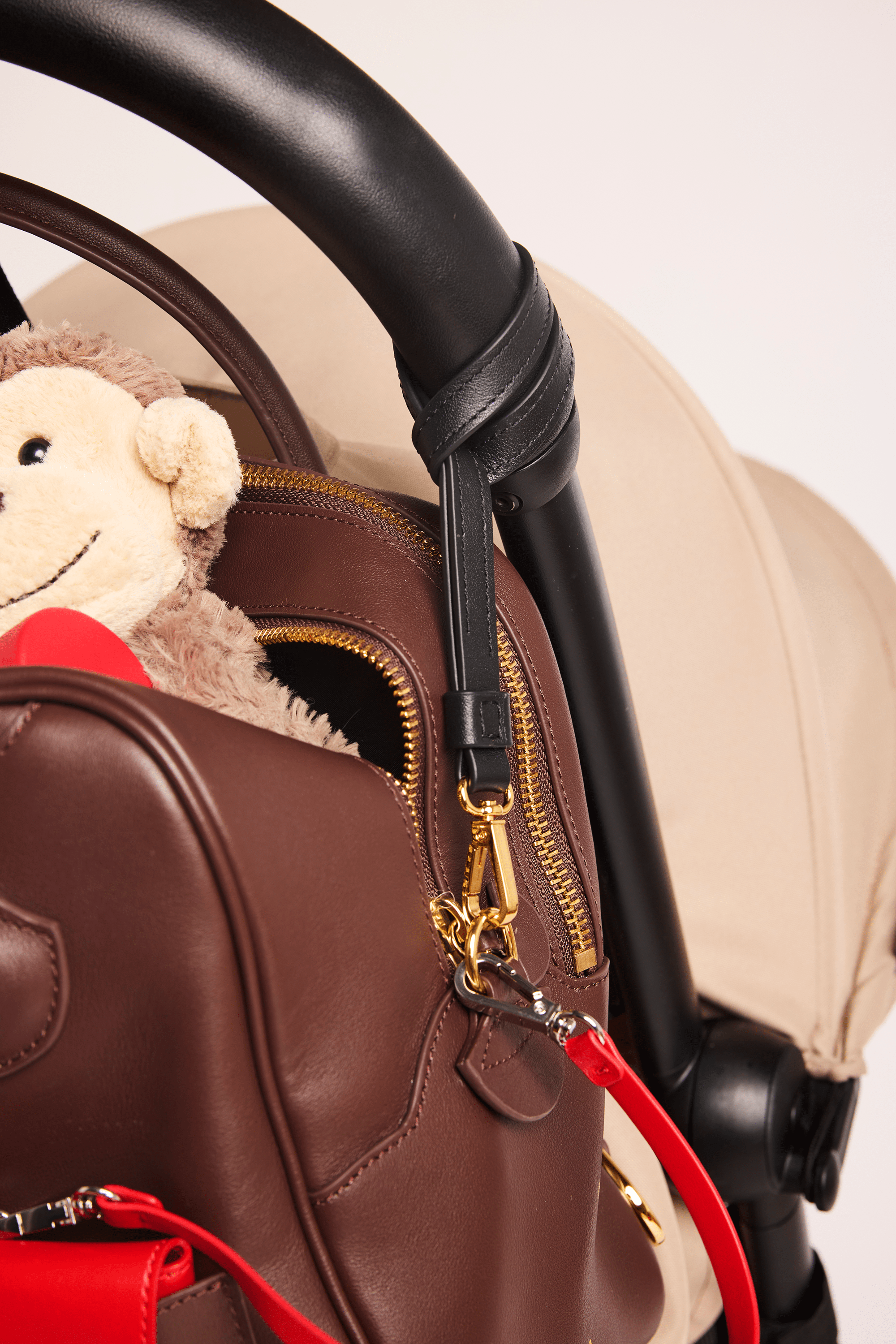 OLEADA NYC Apparel and Accessories > Women > Small Leather Goods >Leather Strap Color_Onyx(G) Stroll Link Strap (Set of 2)