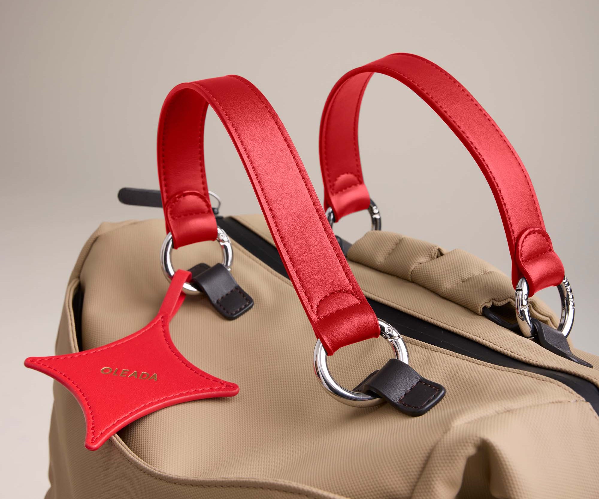 OLEADA NYC Apparel and Accessories > Women > Small Leather Goods > Leather Strap Color_Rouge AnyBackpack Strap(Set of 2)