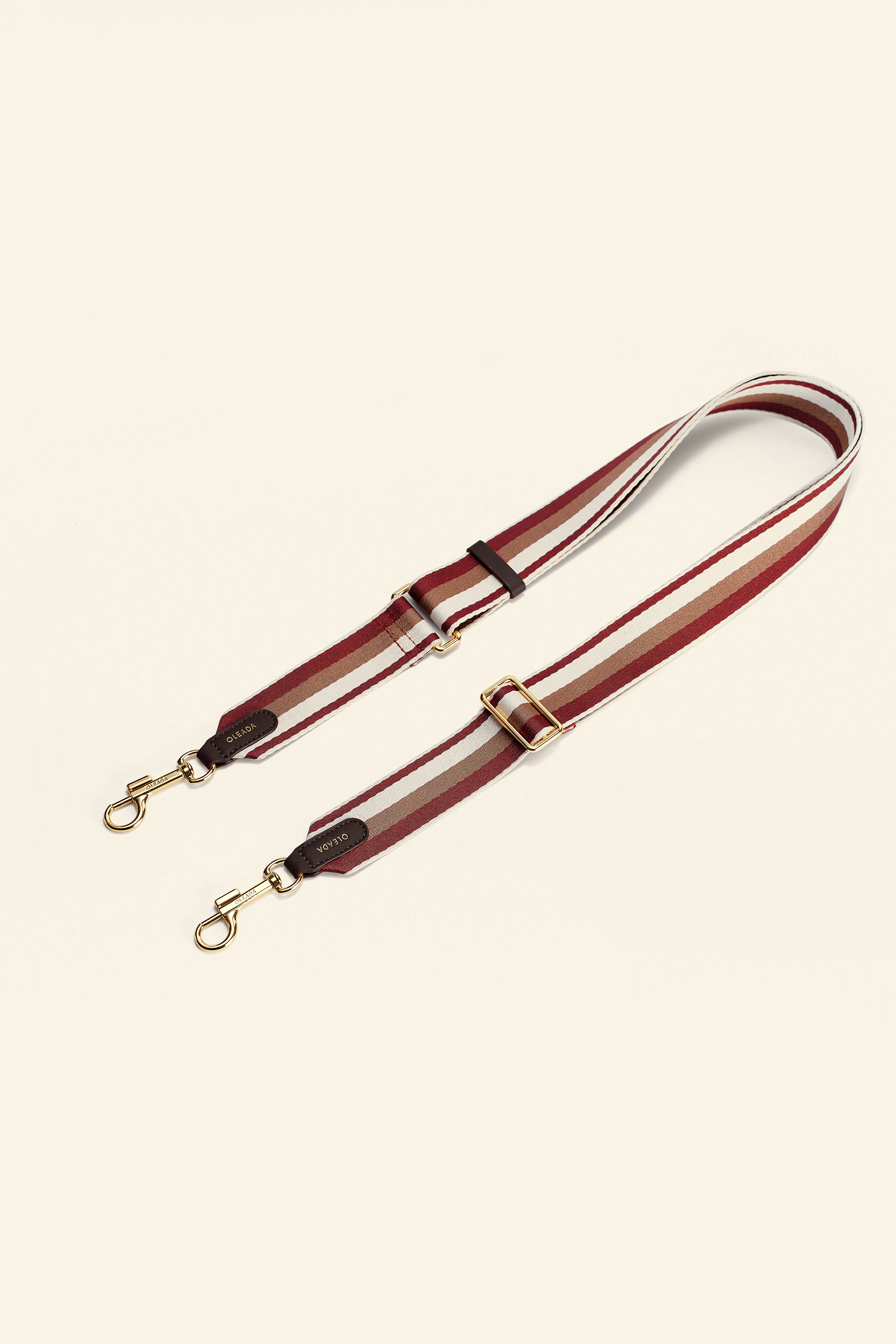 OLEADA NYC Apparel and Accessories > Women > Small Leather Goods > Leather Strap Color_Rouge Canal Bag Strap