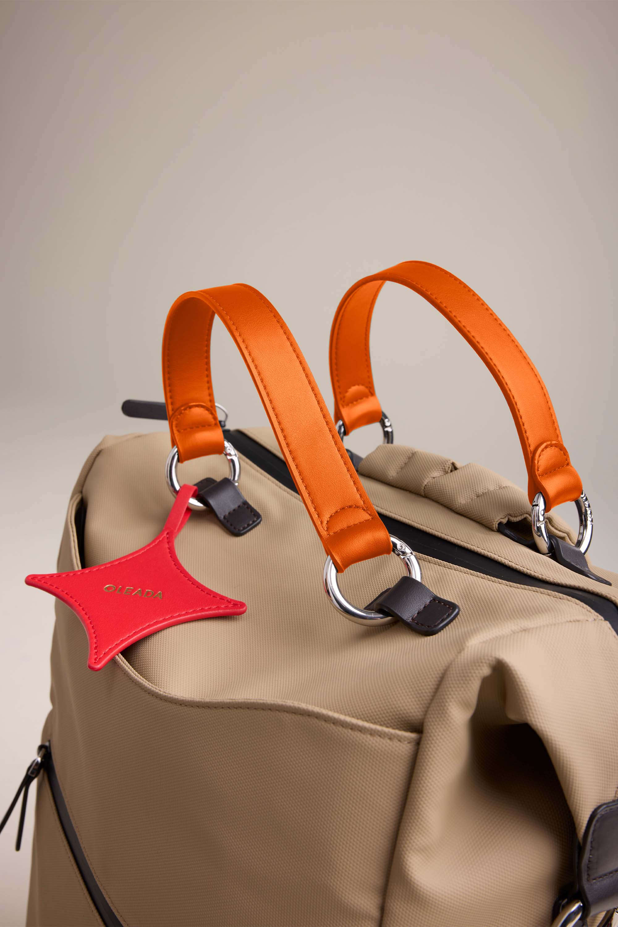 OLEADA NYC Apparel and Accessories > Women > Small Leather Goods > Leather Strap Color_Tangerine AnyBackpack Strap(Set of 2)