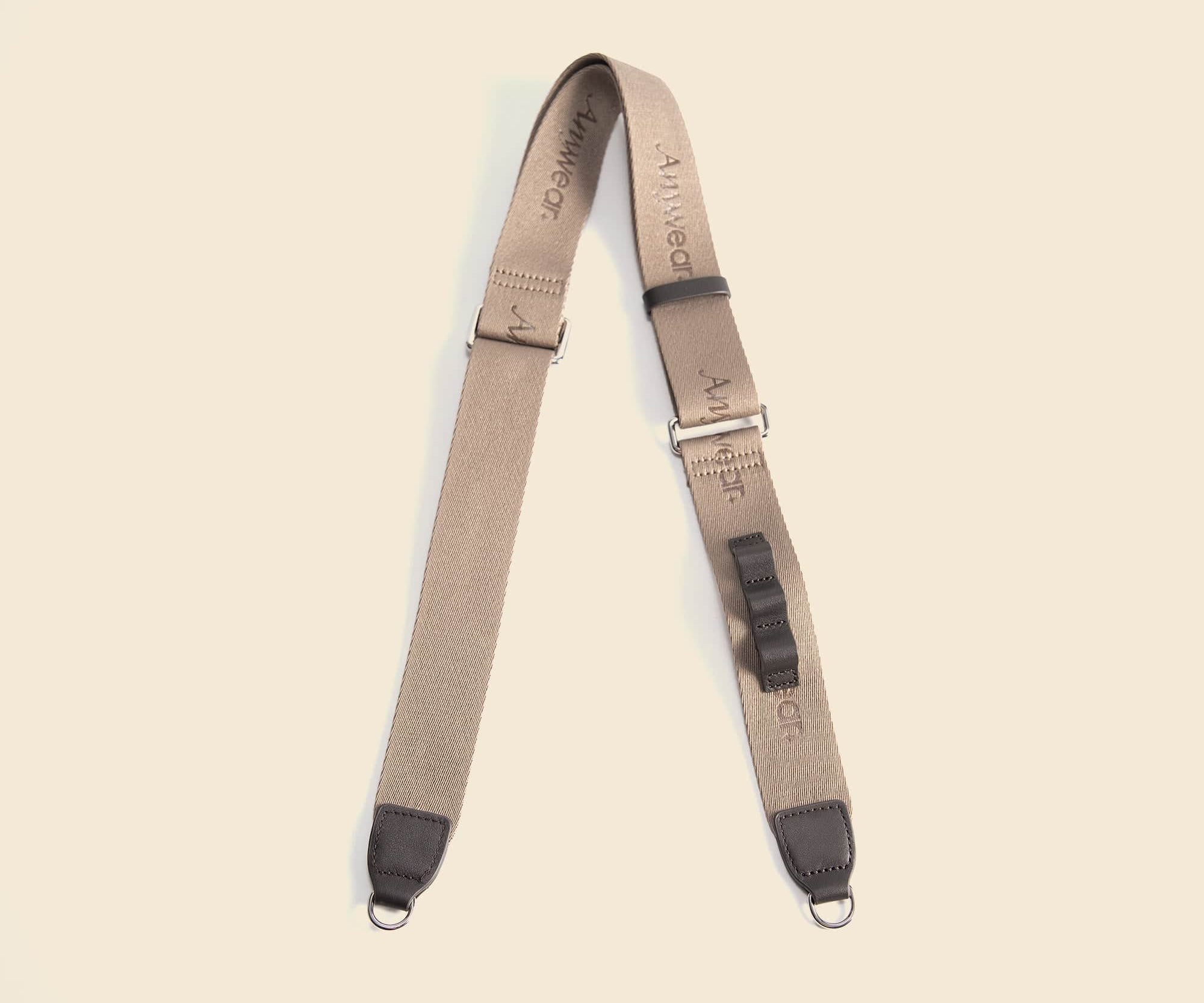 OLEADA NYC Apparel and Accessories > Women > Small Leather Goods > Leather Strap Color_Taupe AnyDuffle Webbing Strap