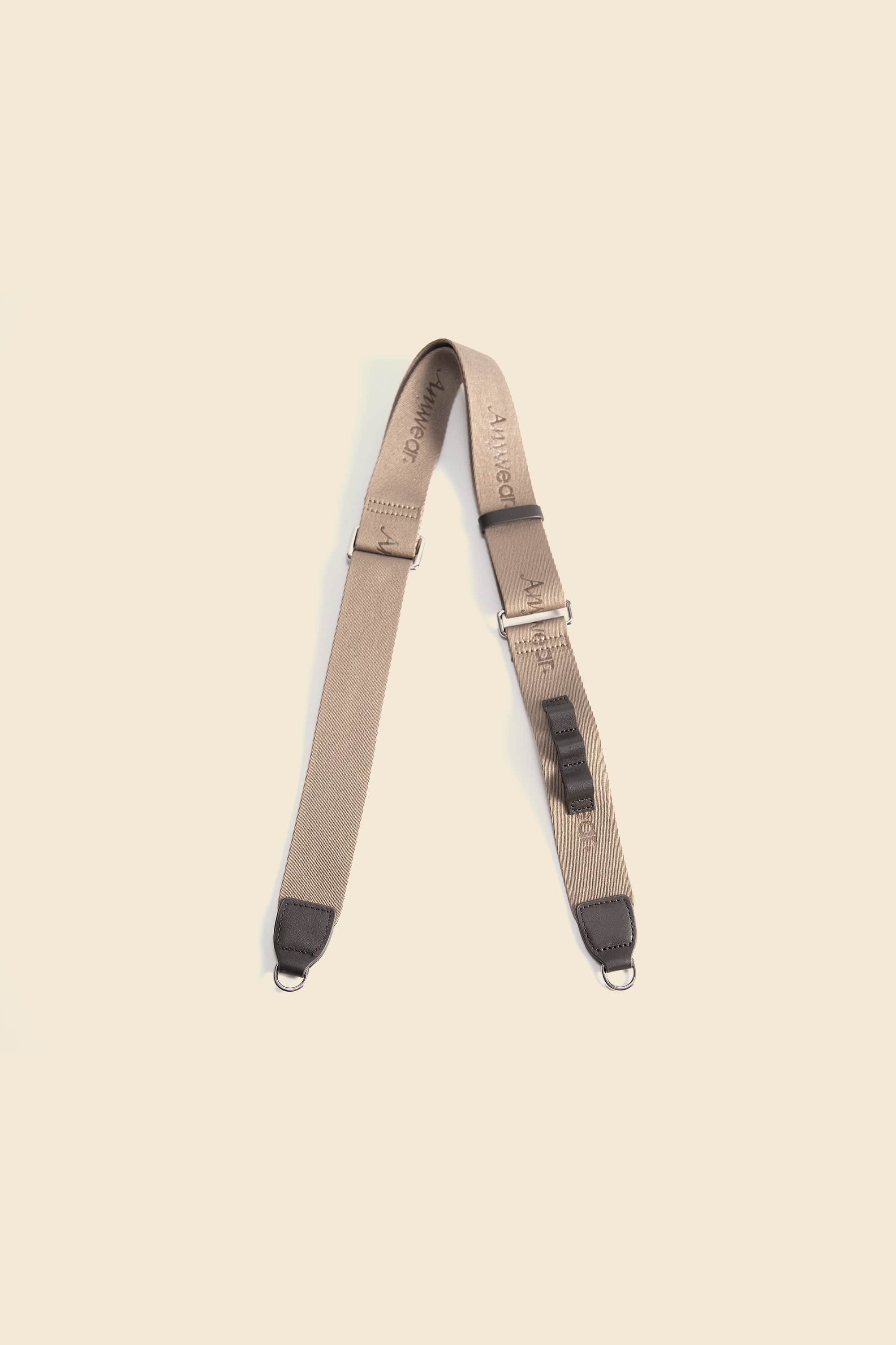 OLEADA NYC Apparel and Accessories > Women > Small Leather Goods > Leather Strap Color_Taupe AnyDuffle Webbing Strap