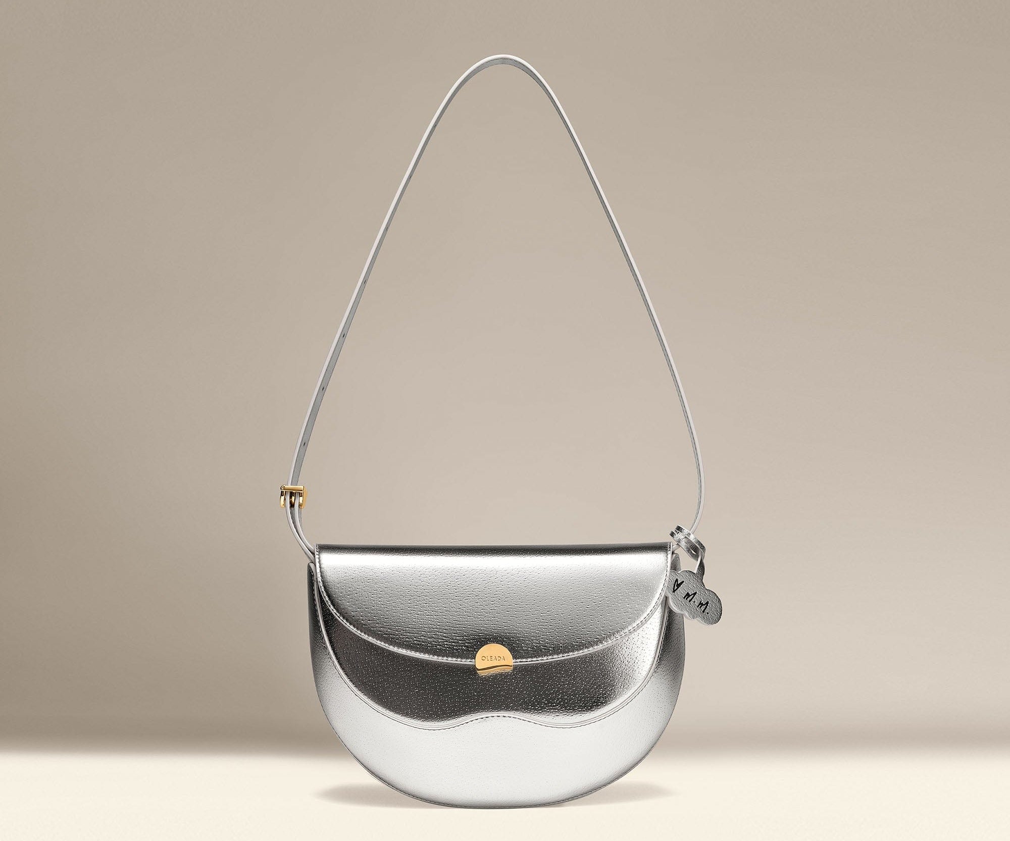 OLEADA NYC Apparel and Accessories > Women > Work Bag > Leather Handbag > Compact Bag > Shoulder Bag Color_Sparkle Echo Bag