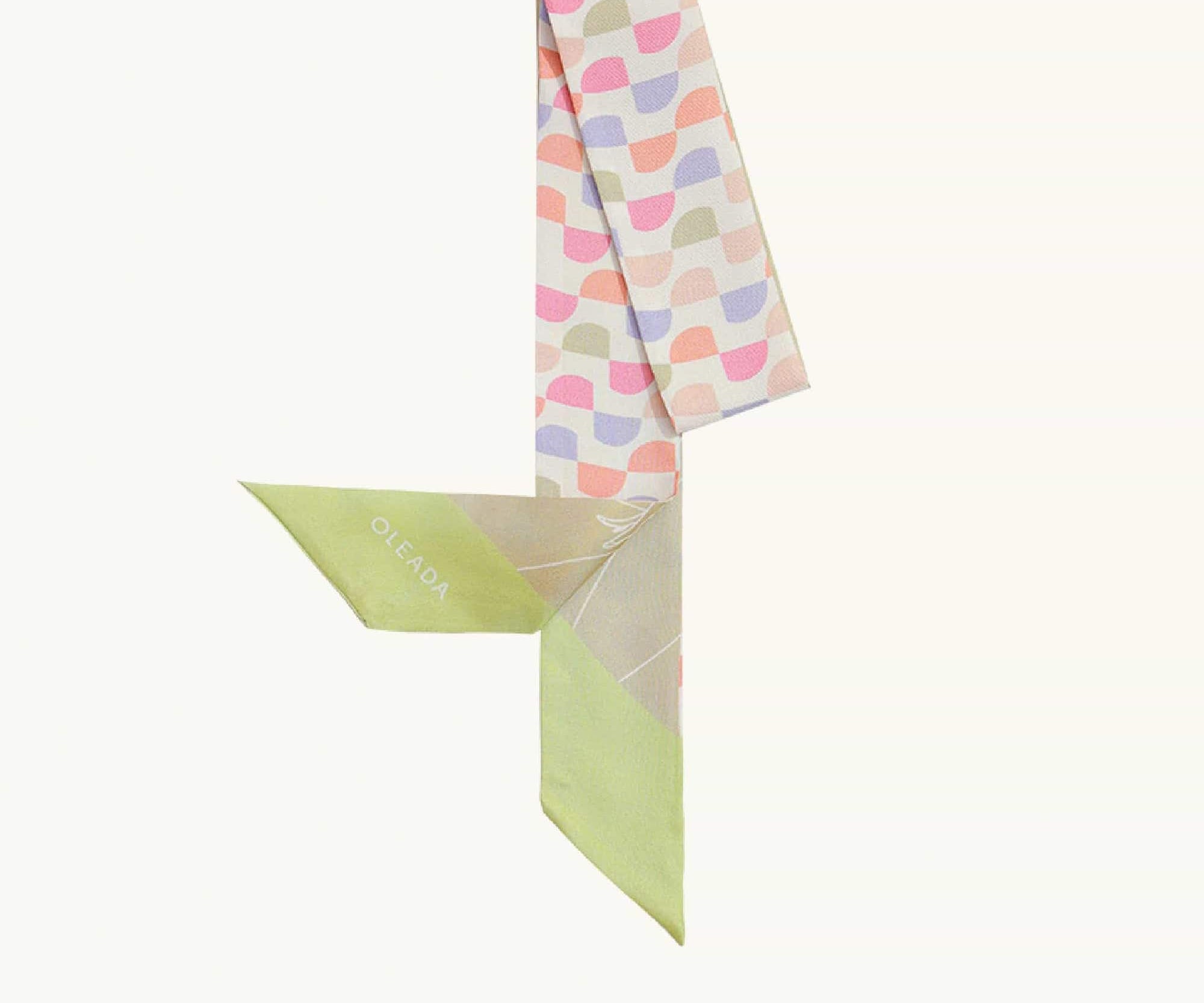 OLEADA NYC Apparel and Accessories > Women > Work Bag > Leather Handbag > Shoulder Bag Color_Jellybeans Roman Twilly Scarf