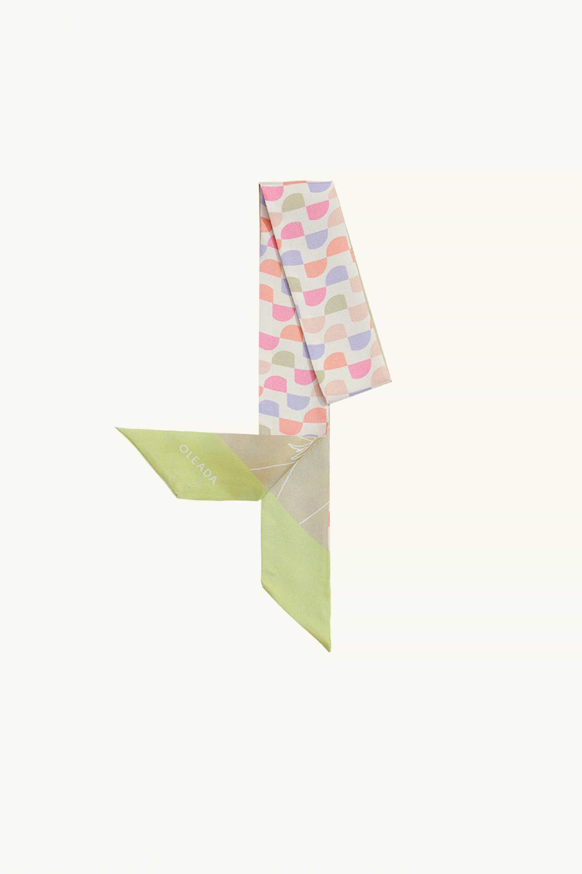 OLEADA NYC Apparel and Accessories > Women > Work Bag > Leather Handbag > Shoulder Bag Color_Jellybeans Roman Twilly Scarf