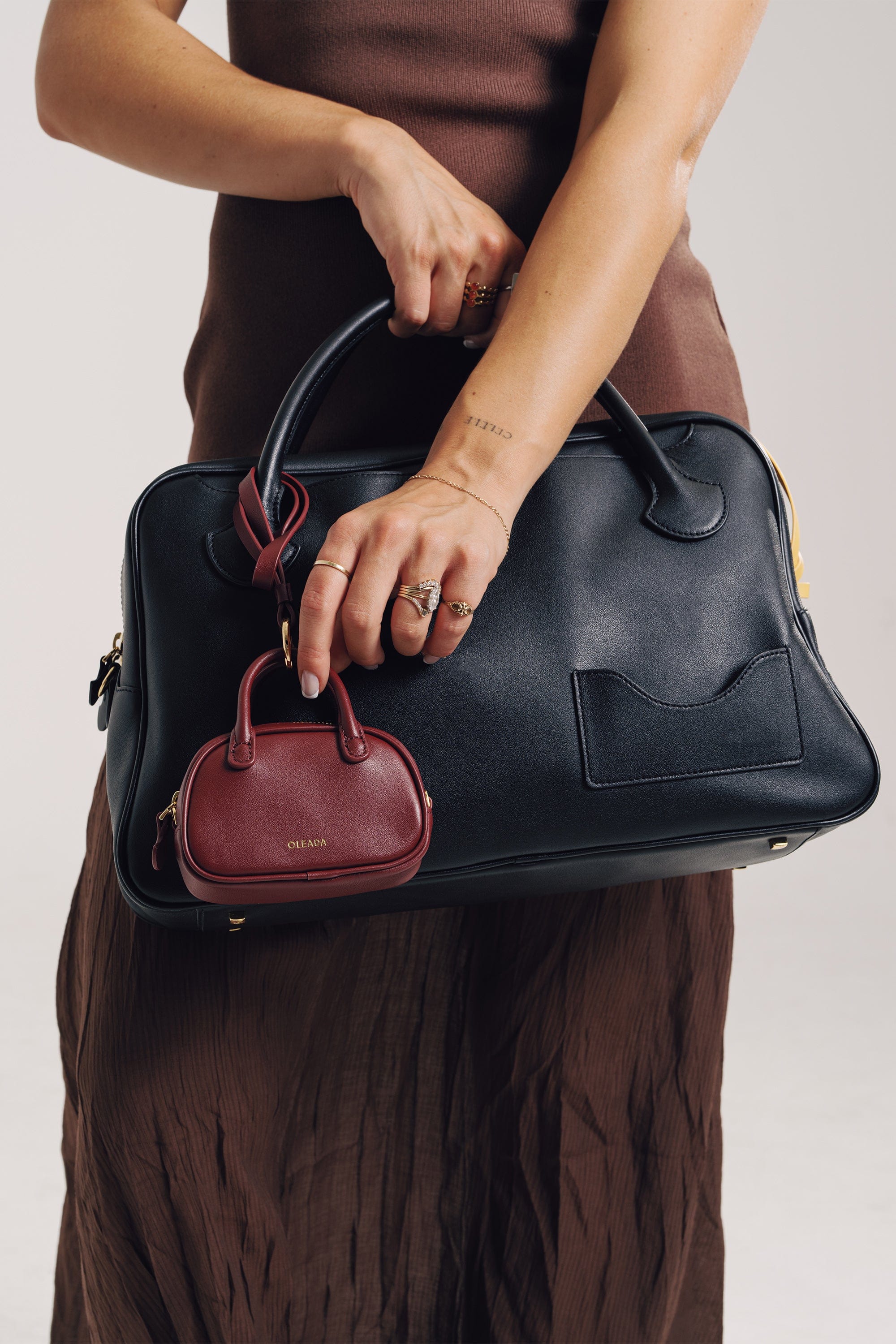 OLEADA NYC Backpack> Leather Backpack For Women > Handbag > Convertible To Shoulder Bag > Fits 14" laptop> Marina Carryall