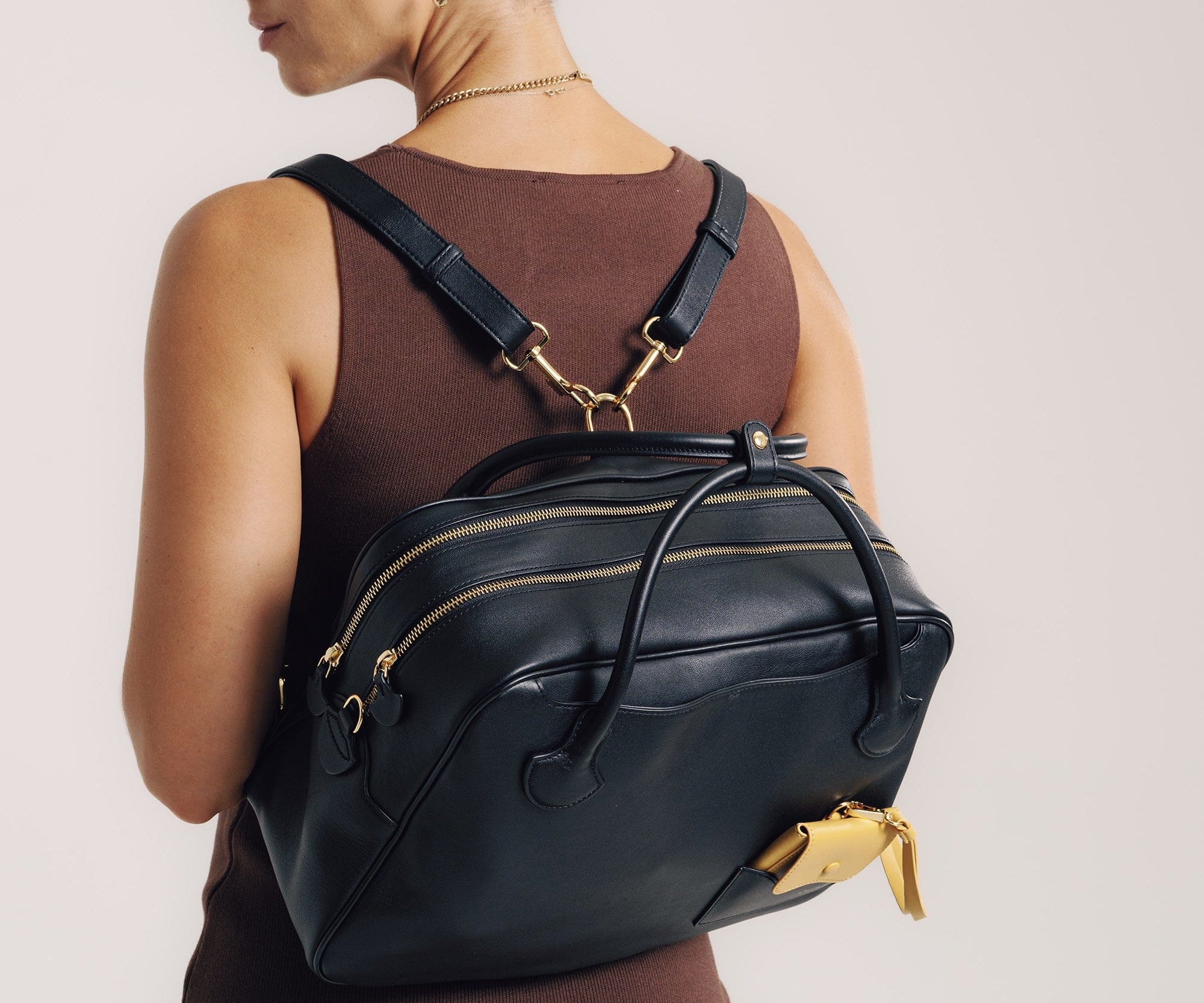 OLEADA NYC Backpack> Leather Backpack For Women > Handbag > Convertible To Shoulder Bag > Fits 14" laptop> Marina Carryall