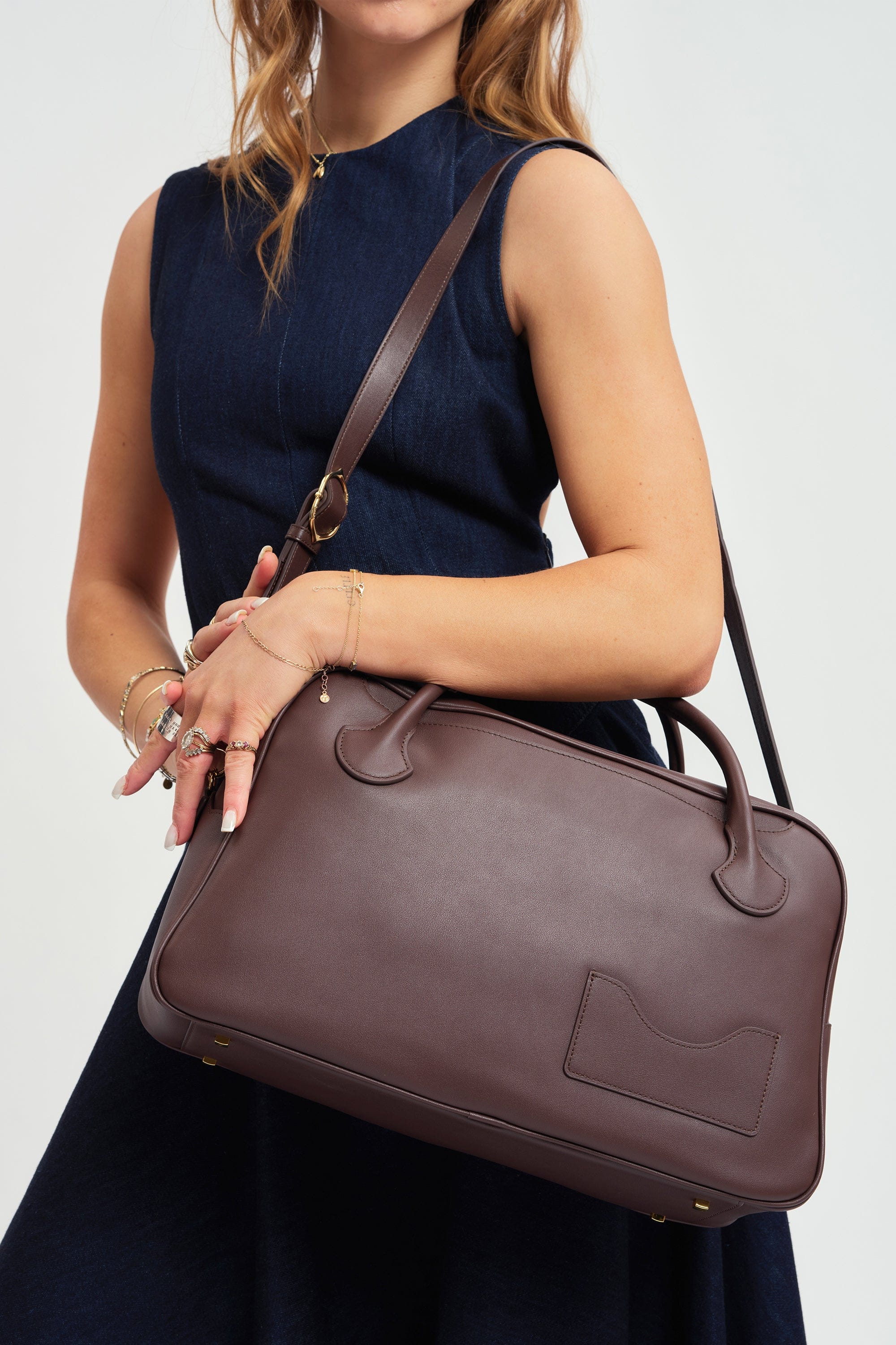 OLEADA NYC Backpack> Leather Backpack For Women > Handbag > Convertible To Shoulder Bag > Fits 14" laptop> Marina Carryall