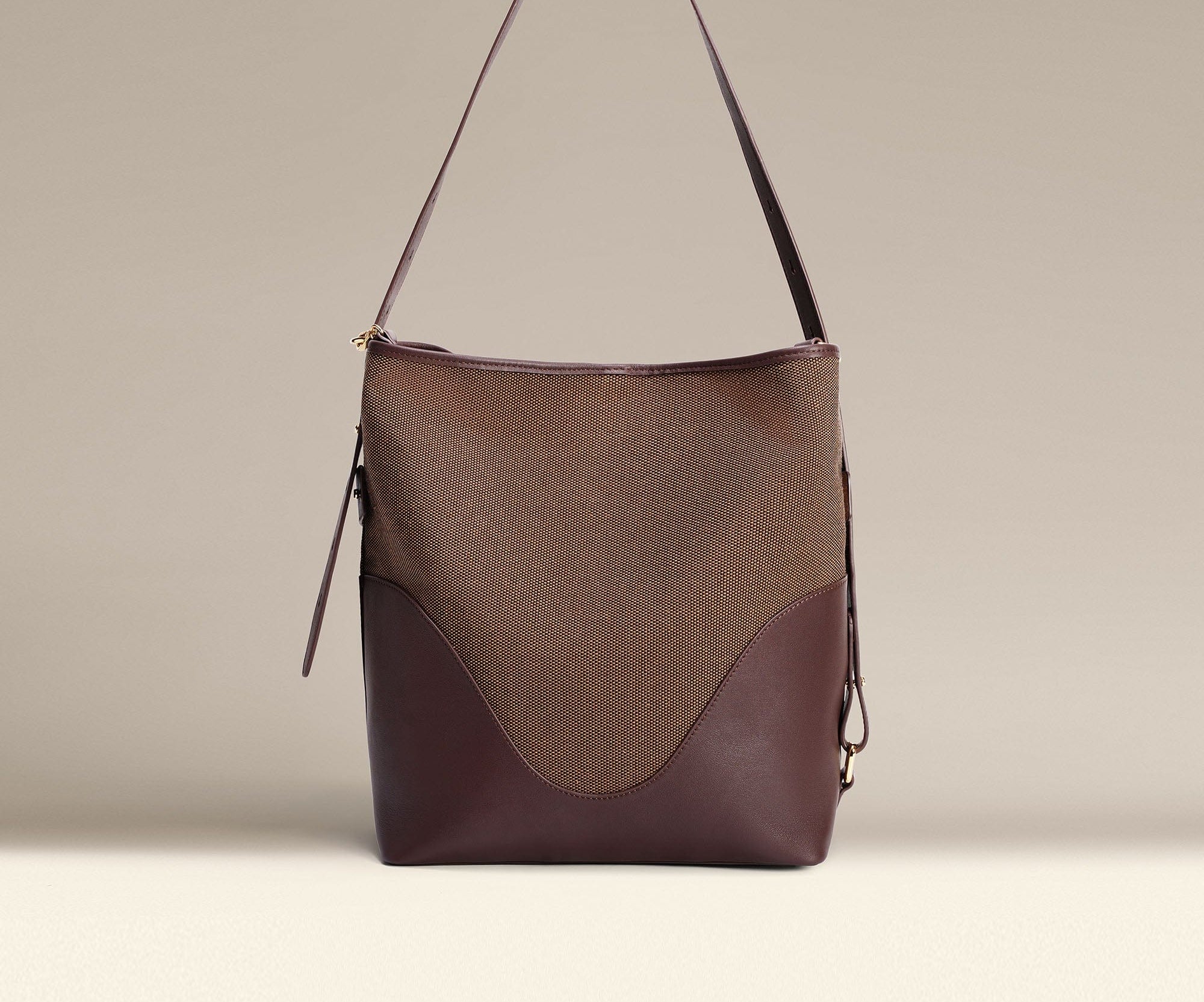 OLEADA NYC Bucket Bag > Leather Tote Bag For Women > Large Capacity Handbag > Convertible To Shoulder Bag > stylish 14 inch laptop bag Color_Espresso Marina Soft Bucket