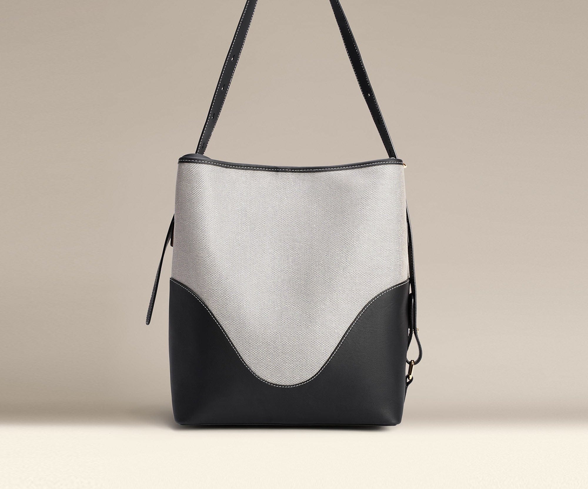 OLEADA NYC Bucket Bag > Leather Tote Bag For Women > Large Capacity Handbag > Convertible To Shoulder Bag > stylish 14 inch laptop bag Color_Marble Marina Soft Bucket