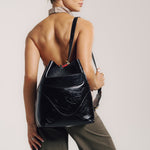 OLEADA NYC Bucket Bag > Leather Tote Bag For Women > Large Capacity Handbag > Convertible To Shoulder Bag > stylish 14 inch laptop bag Marina Soft Bucket