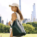 OLEADA NYC Bucket Bag > Leather Tote Bag For Women > Large Capacity Handbag > Convertible To Shoulder Bag > stylish 14 inch laptop bag Marina Soft Bucket